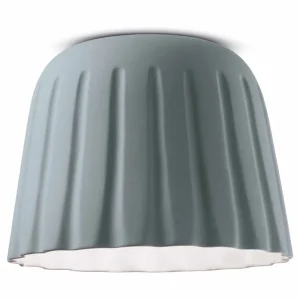 Deckenlampe Keramik Ø 40 cm rund Grau E27 Handarbeit ANDREA Angebot
