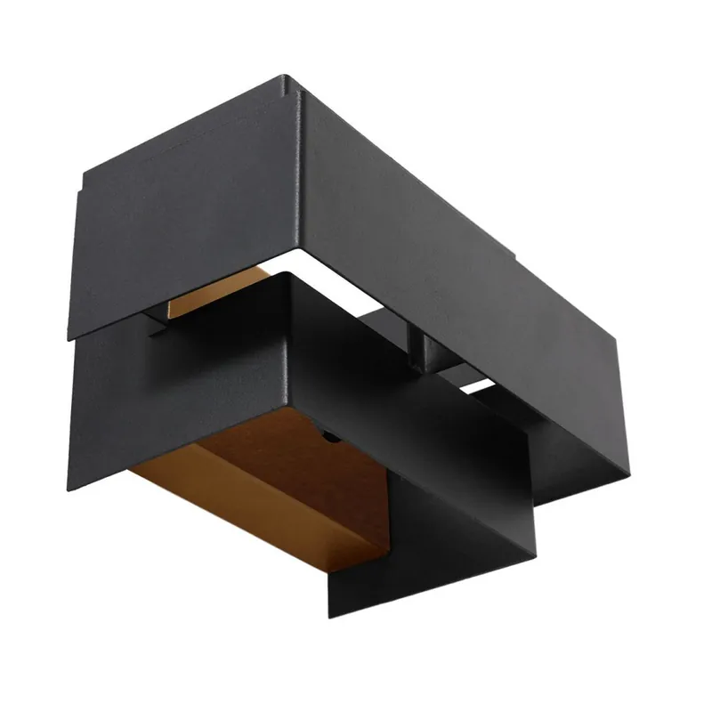 Ausverkauf Wandlampe Metall Schwarz Gold B:20 cm inkl. G9 indirekt