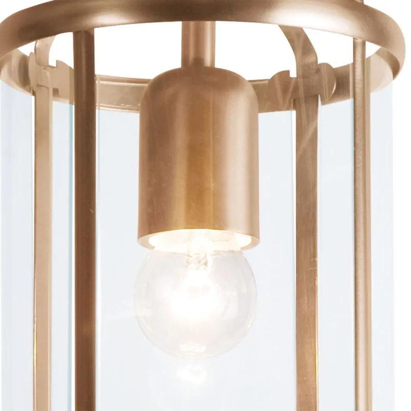 Deckenlampe Glas Metall in Bronze Ø16 cm E27 Klassisch Preisknaller
