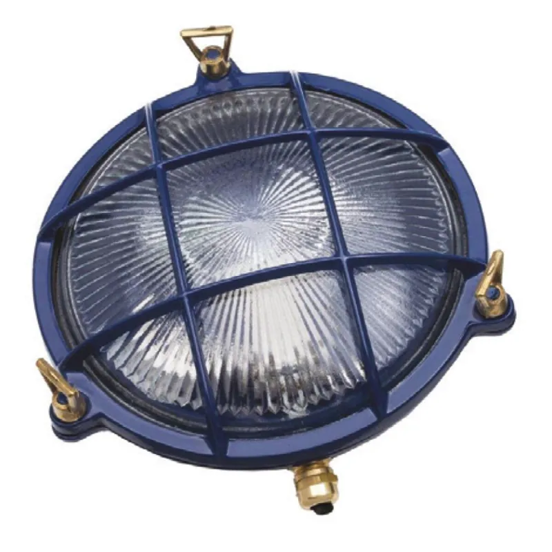 Angebot Außenleuchte Messing Glas Ø 21 cm E27 Blau IP64 SERIFOS