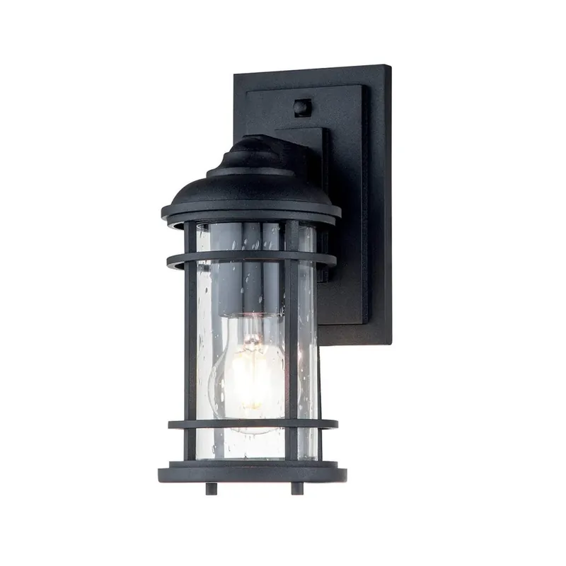 Maritime Wandlampe außen Alu Glas E27 IP44 29,2 cm hoch Top-Preis