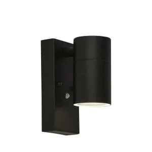 Außenwandlampe Schwarz IP44 Metall H:15 cm akzentuiert Finale Aktion