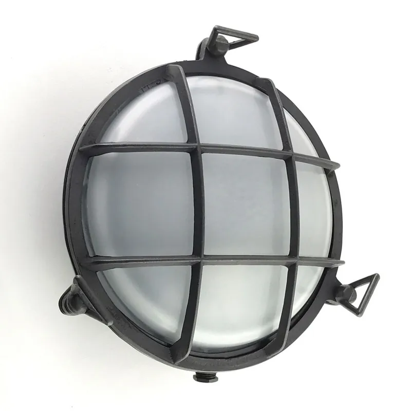 Schiffslampe Messing massiv Glas rund D: 24 cm IP64 Billig