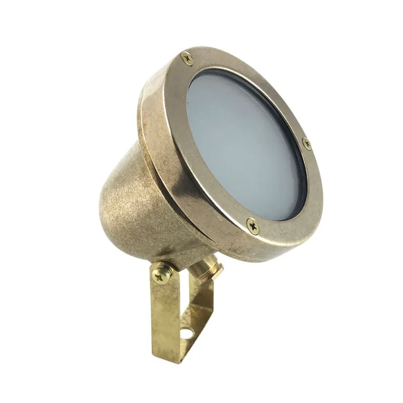 Bestseller Gartenstrahler Boden Echt-Messing Glas 10 cm hoch IP64 GU10