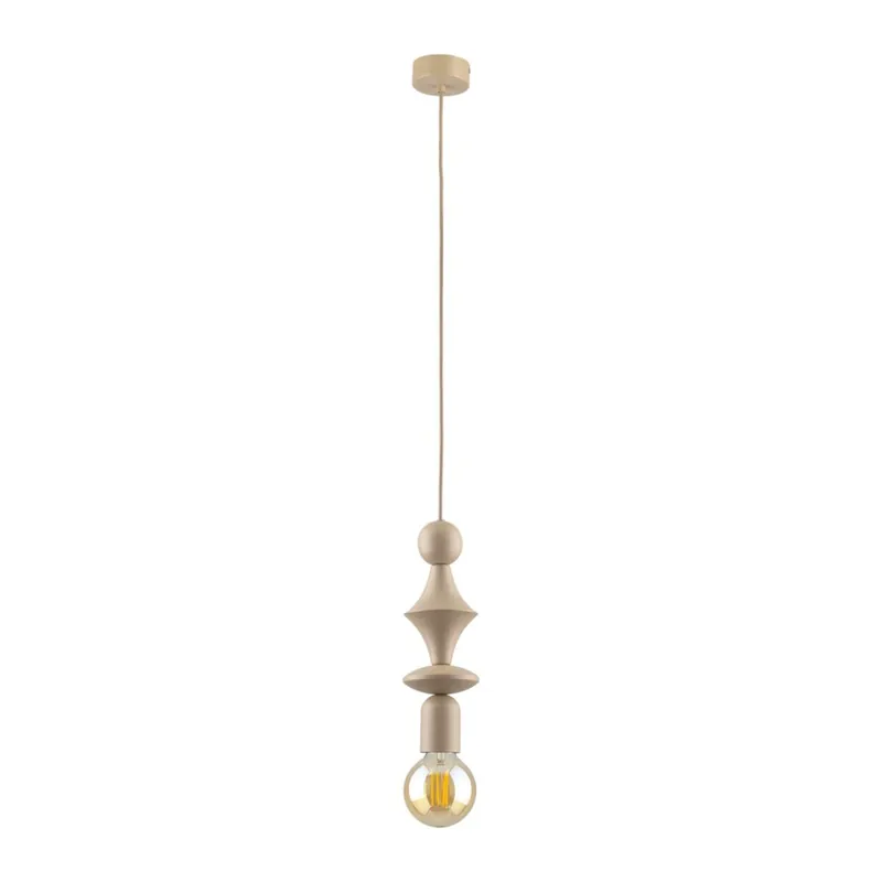 Pendelleuchte Sandgrau Metall Ø10 cm E27 minimalistisch Solange Der Vorrat Reicht