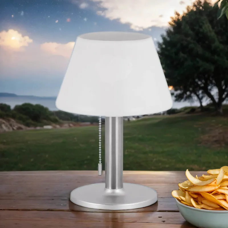 Jetzt Bestellen Solar Tischleuchte Tragbar Akku LED IP44 28 cm hoch Zugschalter