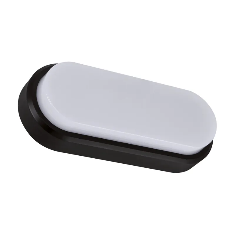 Außen Deckenlampe LED Schwarz Weiß IP65 4100 K oval Top-Preis