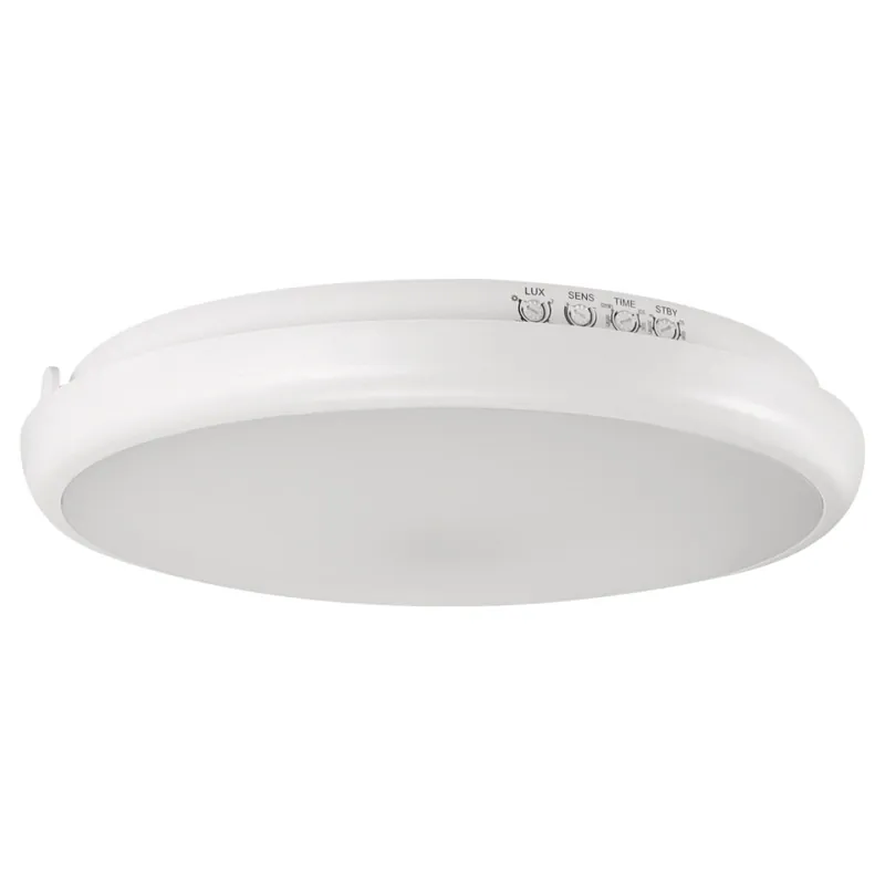 LED Außenleuchte mit Bewegungsmelder IP65 rund Ø 30 cm Weiß Preis Gesenkt