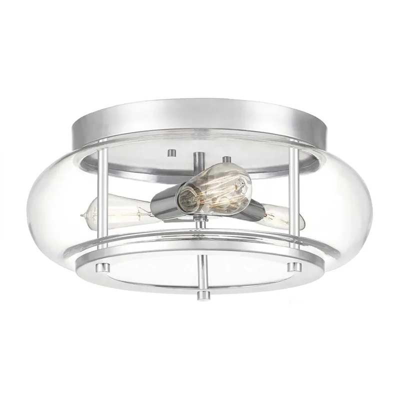 Echt Deckenlampe IP44 Bad rund Ø 40,6 cm 3x E27 Chrom