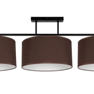 Blendarme Deckenlampe Stoff Schwarz Braun E27 L:100 cm Saisonangebot