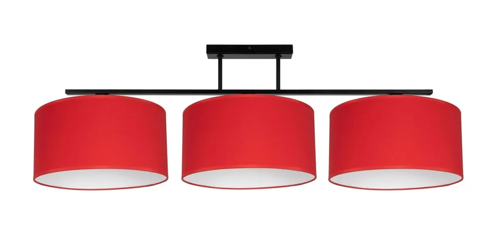 Top-Angebot Gemütliche Deckenleuchte Stoff Schwarz Rot E27 100 cm