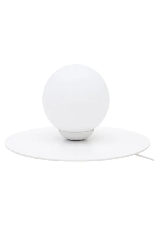 Angebot Nachttischleuchte Glaskugel blendarm E27 15 cm in Weiß