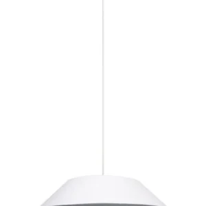 Begrenztes Angebot Runde Hängelampe Stoff Weiß Grau E27 Ø45 cm blendarm