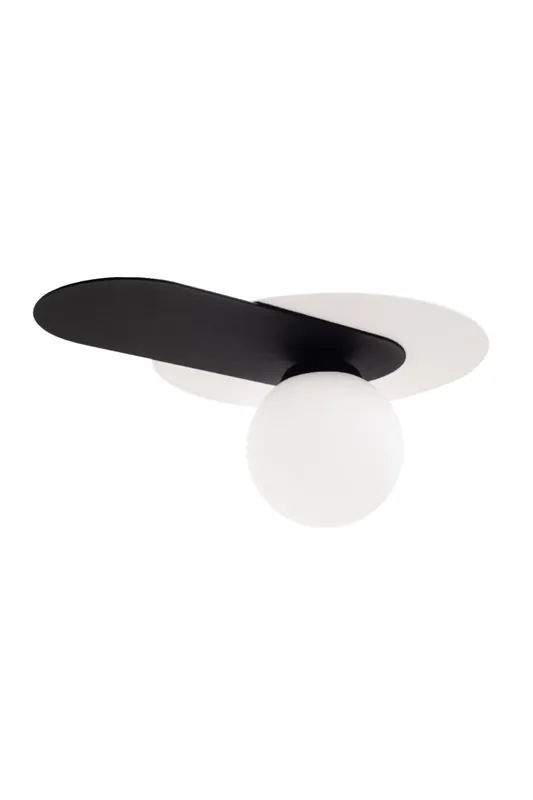 Blendarme Deckenlampe Glaskugel Schwarz Weiß E27 35 cm Versand Am Gleichen Tag