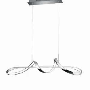 Markenware LED Pendelleuchte in Chrom dimmbar L:81 cm 37 W 4500 lm