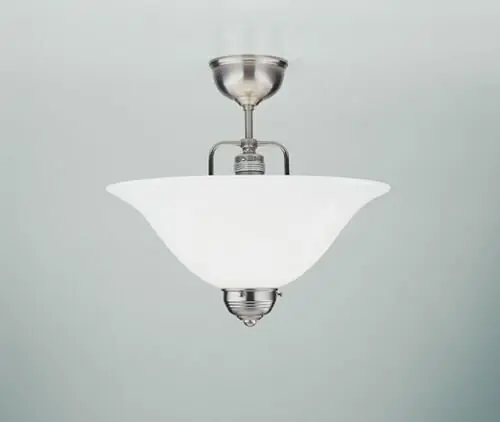 Preisreduziert Stilvolle Deckenlampe Messing Glas E27 Ø35 cm in Nickel