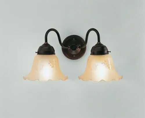Mega-Angebot Florale Wandlampe Glas Messing E27 Antik Champagner