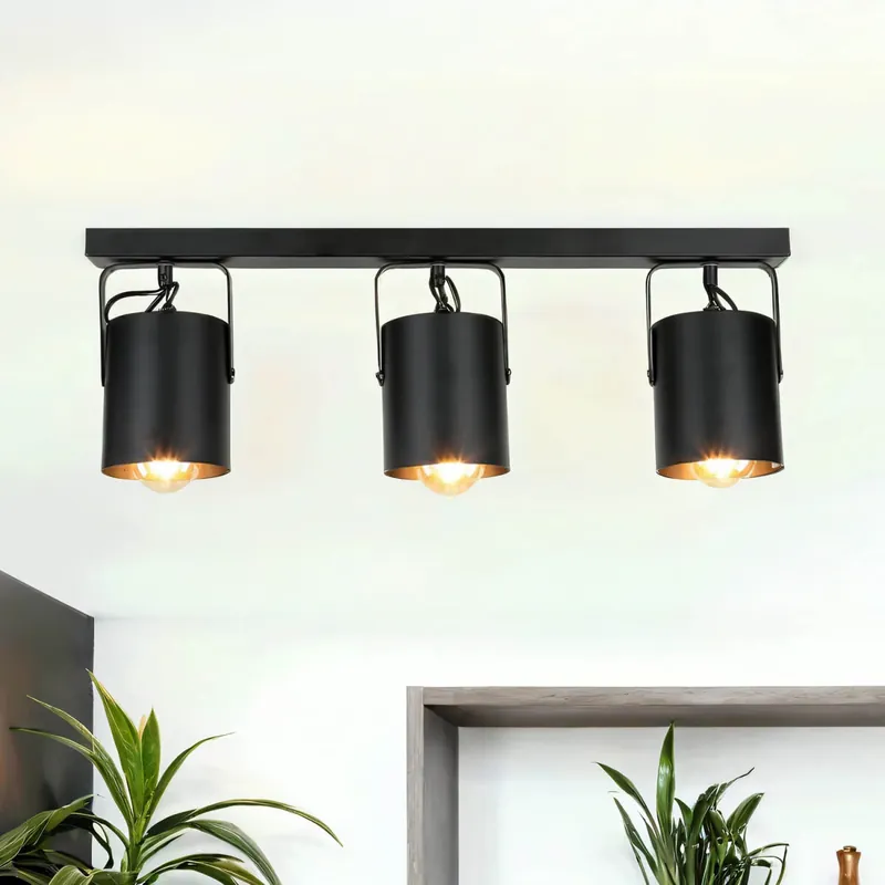 Deckenstrahler Schwarz 3 flmg E27 Must-Have