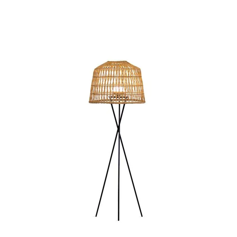 Begrenztes Angebot LED Stehleuchte außen Rattan Schirm 148 cm mit Akku IP54