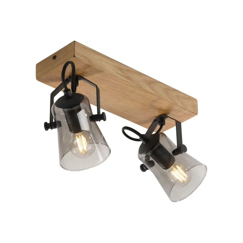Solange Der Vorrat Reicht Flexibler Deckenstrahler Glas Eiche E14 38 cm blendarm