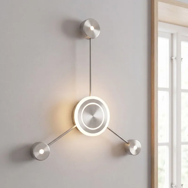 Aktuell LED Wandlampe indirekt dimmbar in Nickel H:53 cm 3000K