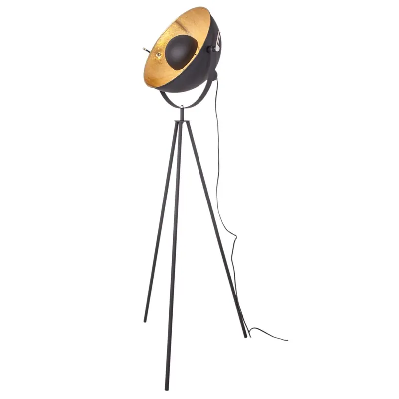 Direkt Vom Hersteller Stehlampe Metall 145 cm in Schwarz Gold E27 Dreibein