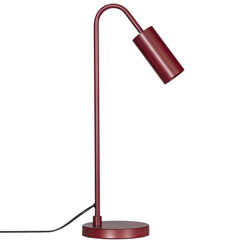 Schreibtischlampe Metall 51 cm hoch Dunkelrot GU10 Schnäppchen