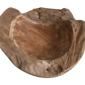 Dekoschale Holz Teak 3er Set B: 27 cm Unikat Handarbeit Letzte Chance