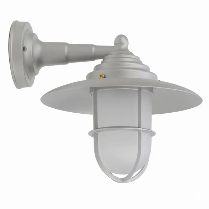 Schneller Versand Außenwandlampe Glas Echt-Messing E27 IP43 26 cm breit