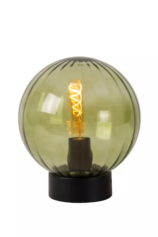 Runde Tischlampe Glaskugel Grün E27 29 cm blendarm Neu