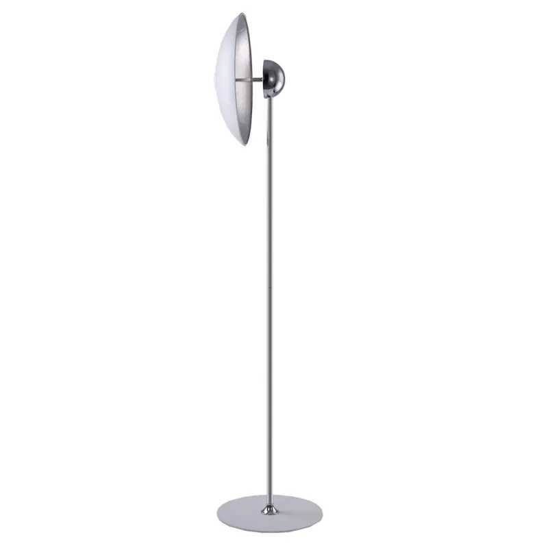 Abverkauf LED Stehlampe Metall 167,5 cm hoch in Chrom Weiß Silber