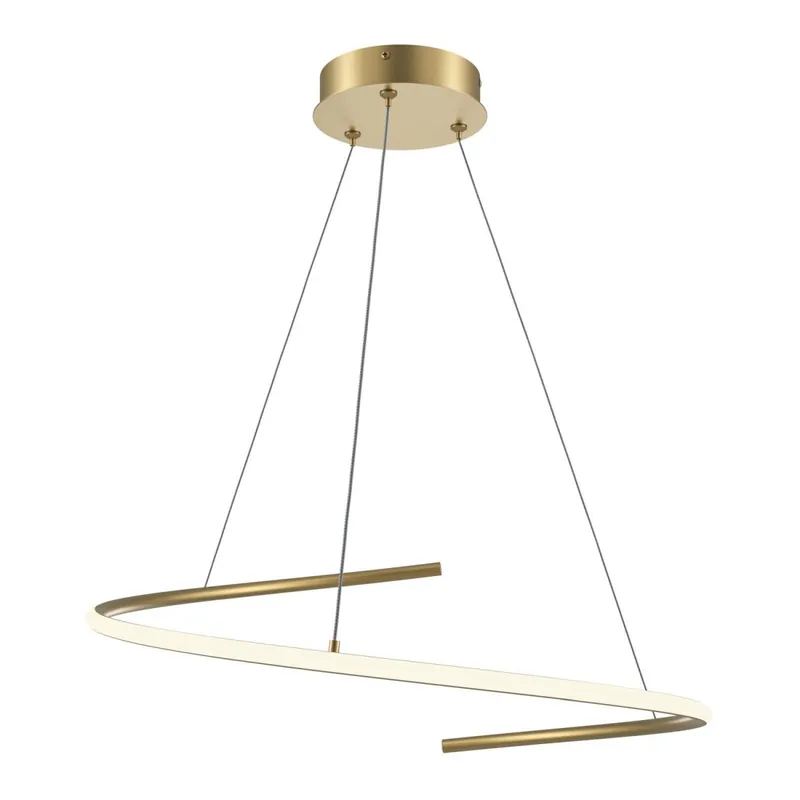 Abverkauf LED Hängelampe in Messing dimmbar L:60 cm 2600-3500 K
