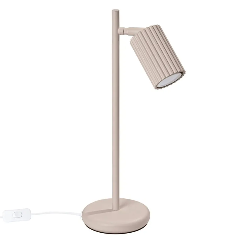 Abverkauf Tischlampe Aluminium Taupe GU10 43 cm Schreibtisch