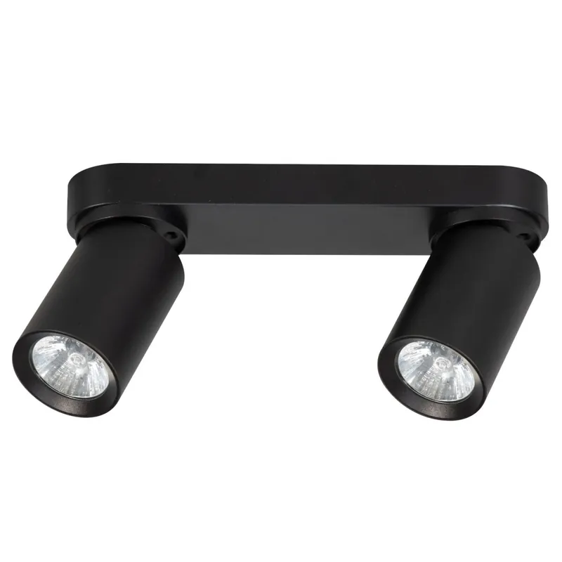 Deckenleuchte Metall Schwarz 2-flammig verstellbar B: 26 cm Top-Preis
