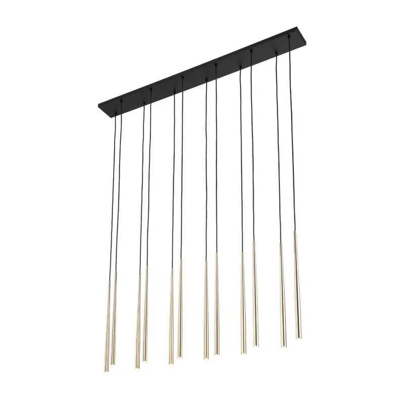 Neuheit Elegante Hängelampe Gold Schwarz 120 cm G9 12-flammig