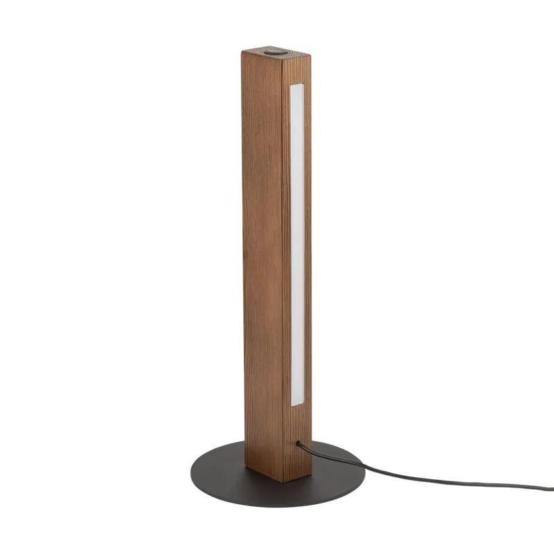 LED Tischleuchte Holz Schwarz 41,5 cm 3000 K Nuss Aktuell