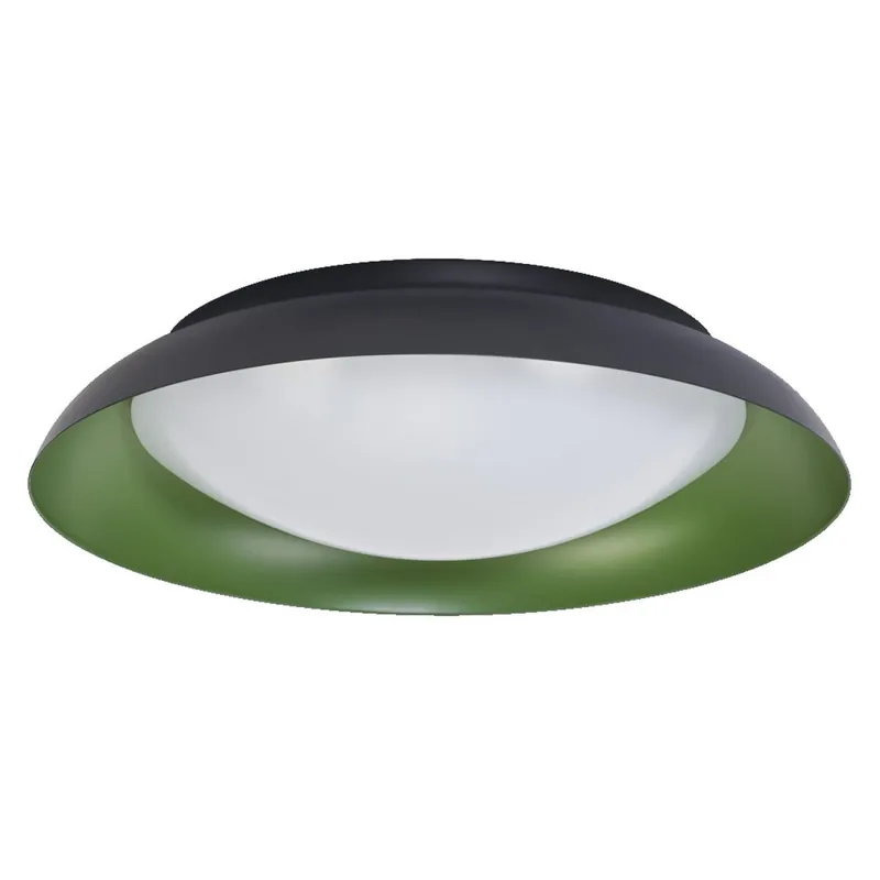Schnäppchen LED Deckenlampe Click-DIM Schwarz Grün 3000K Ø43cm rund