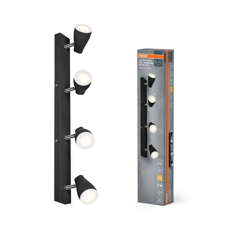 LED Deckenspot Schwarz Metall schwenkbar GU10 OSRAM Preisknaller