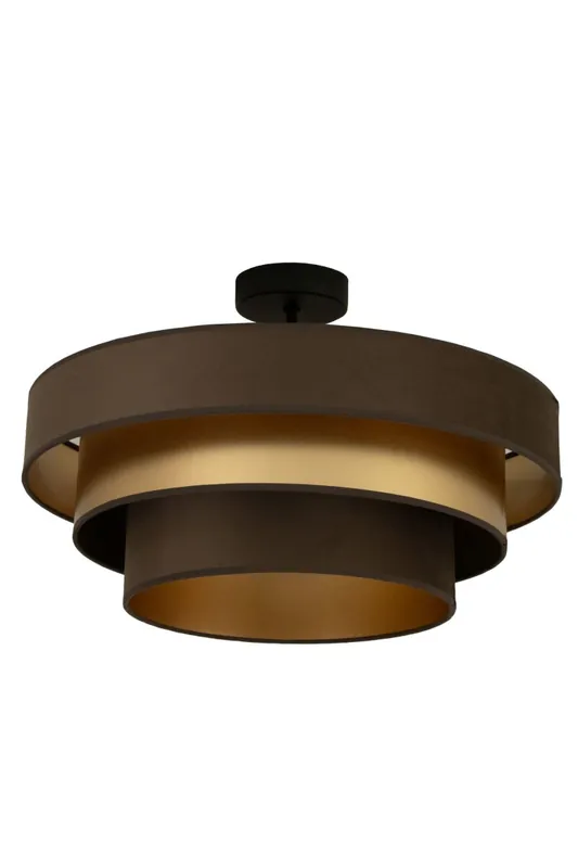Deckenlampe Jute Stoff Schwarz Braun E27 Ø50 cm Saisonangebot