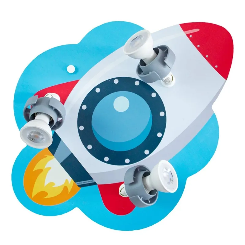 Kinderzimmerlampe Rakete B: 34 cm schwenkbar 3-flammig GU10 Kracherpreis