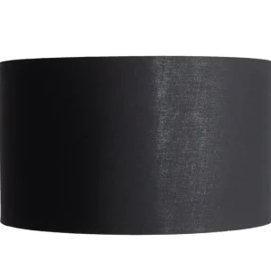 Aktuell Stoffschirm für Tischlampe Ø 40 cm rund in Schwarz Gold E27