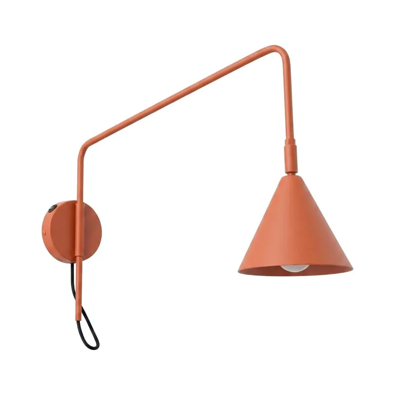 Wandlampe mit Schalter Stahl Ocker E14 H:30 cm Billig