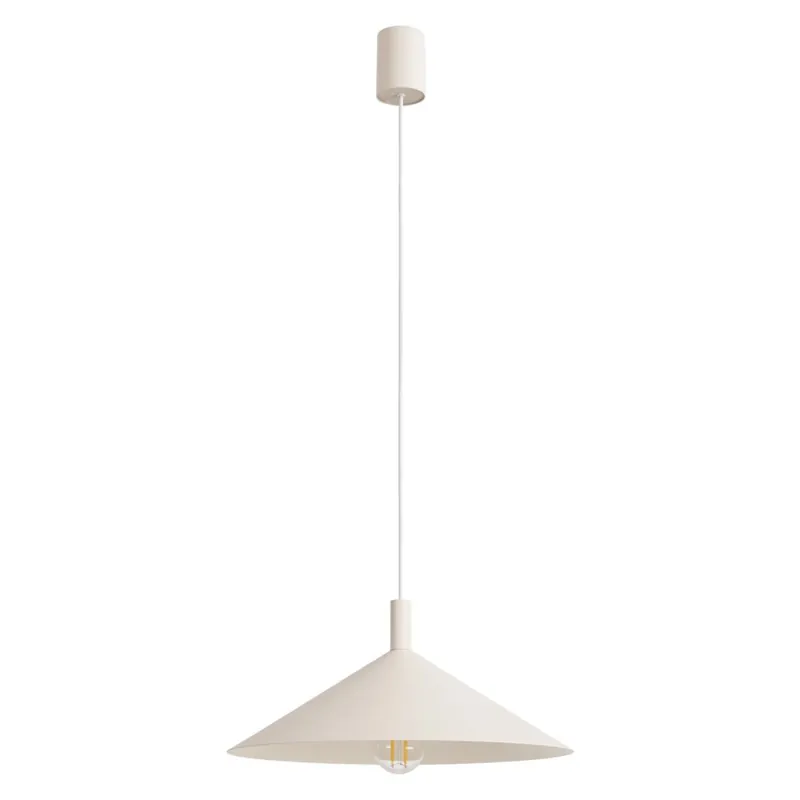 Expressversand Pendelleuchte Stahl Beige E27 Ø40 cm modern rund