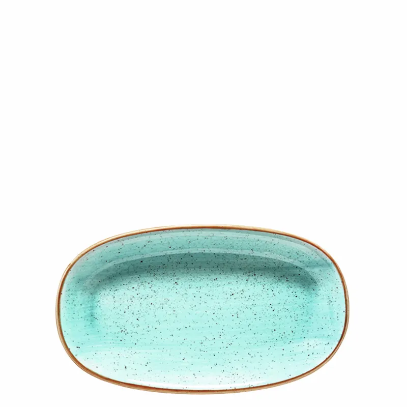 Top-Angebot Platte oval Gourmet 238 x 142 mm Aura Aqua