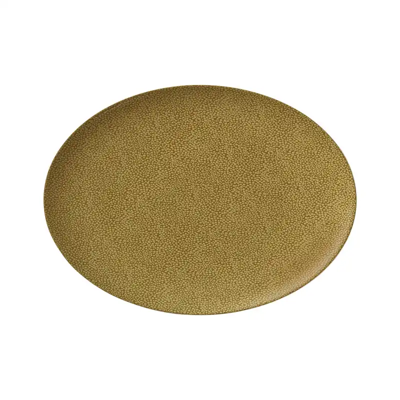 Sonderangebot Coupplatte oval 330 x 240 mm olive