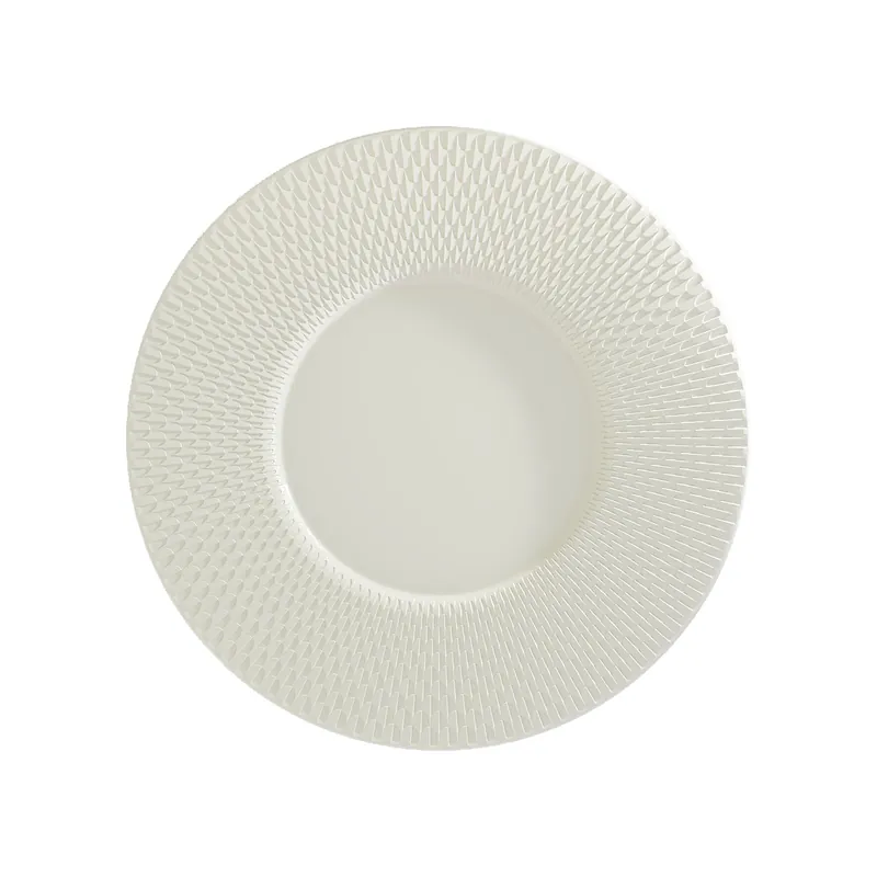 Teller flach rund breite Fahne Relief 300 mm Purity Reflections Saisonangebot