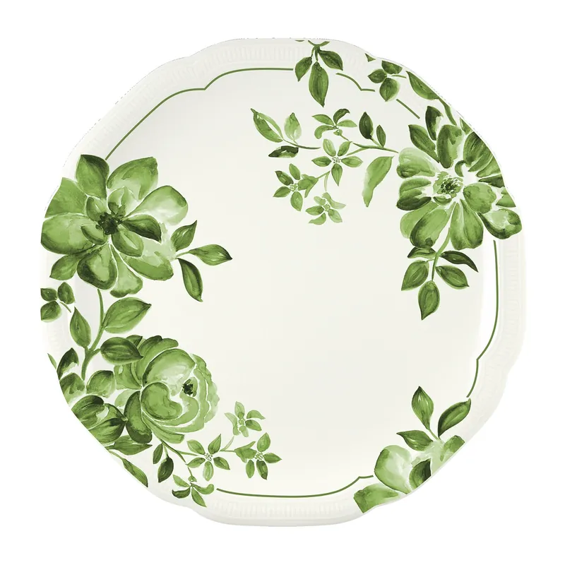 Preiswert Coupteller flach rund mit Relief 259 mm green Floral Charm