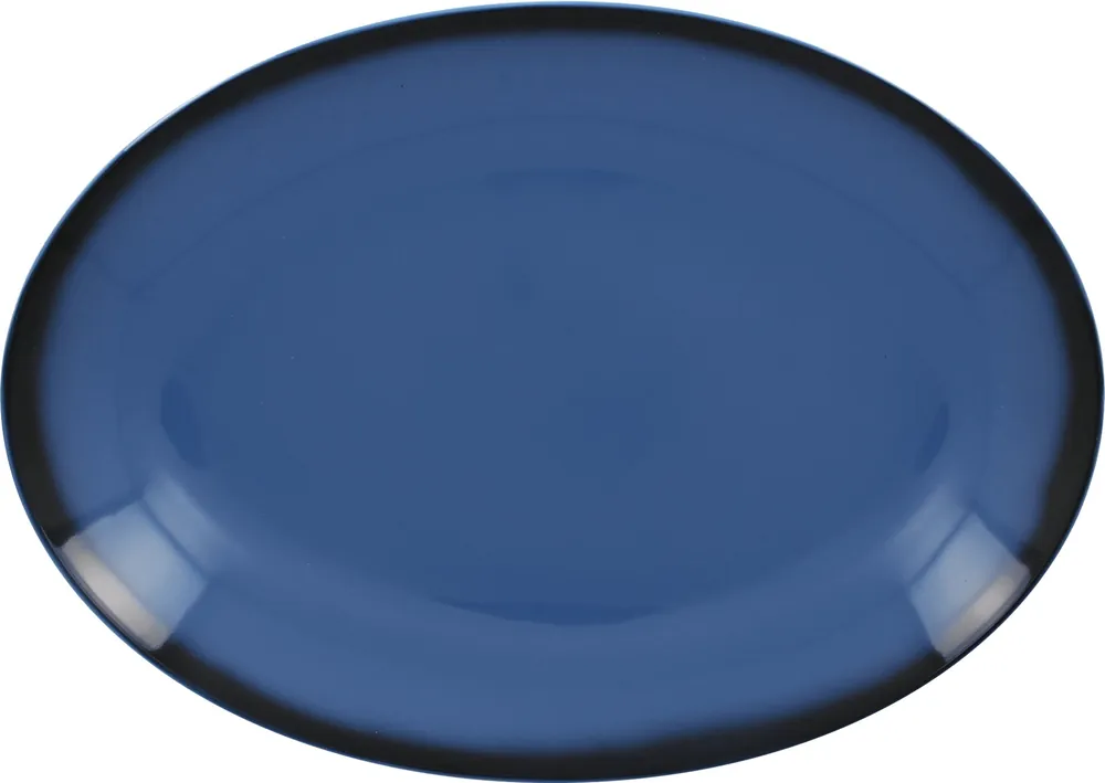 Wochenendangebot Platte oval 360 x 270 mm blau Lea