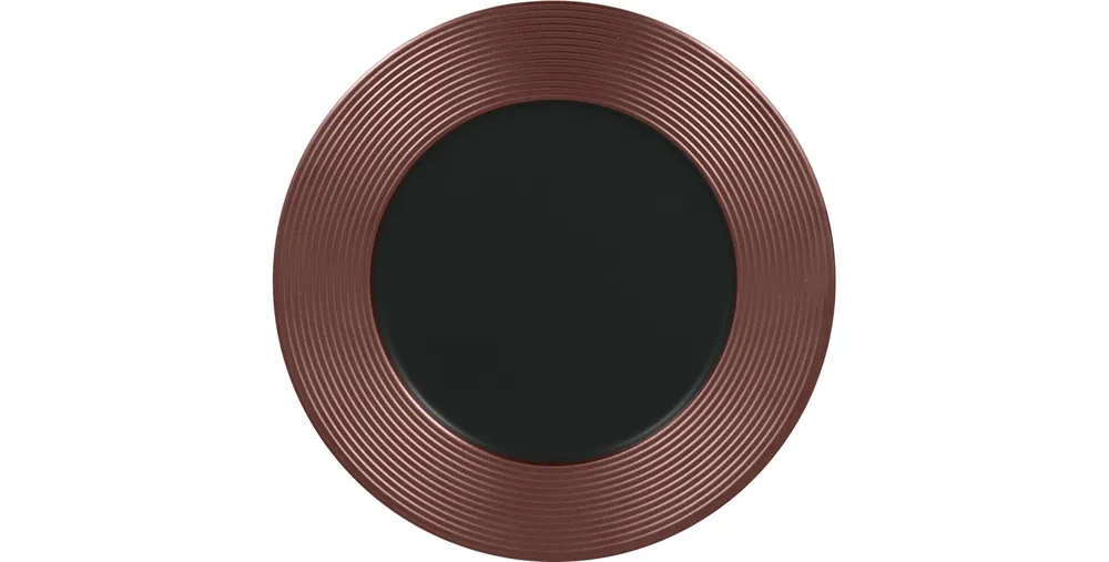 Zertifiziert Teller flach 220 mm schwarz / bronze