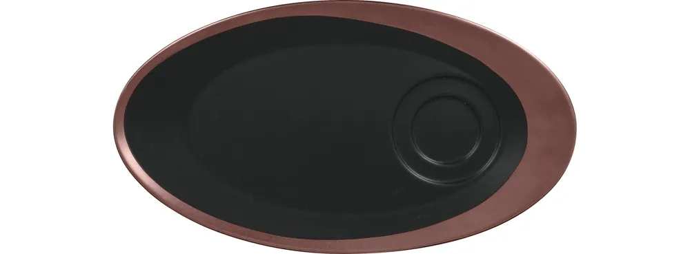 Abverkauf Untertasse oval 290 x 160 mm für GICU23/GICU09 schwarz / bronze
